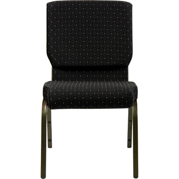 Dot Fabric Church Chair, Black