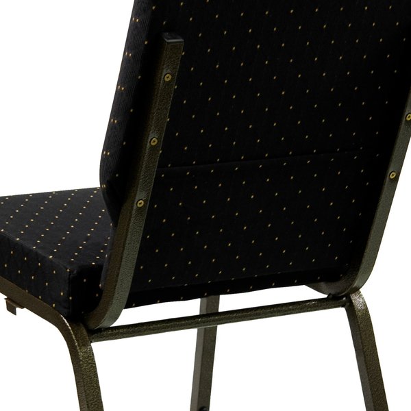 Dot Fabric Church Chair, Black