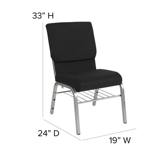 Fabric Church Chair, Black