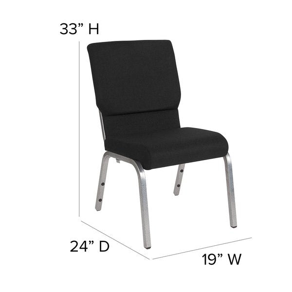 Fabric Church Chair, Black
