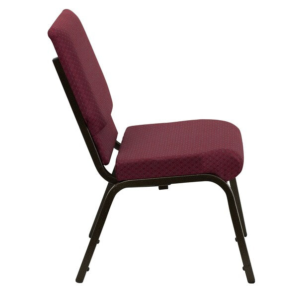 Fabric Church Chair, Burgundy