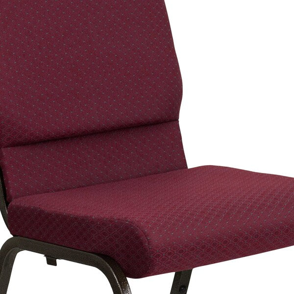 Fabric Church Chair, Burgundy
