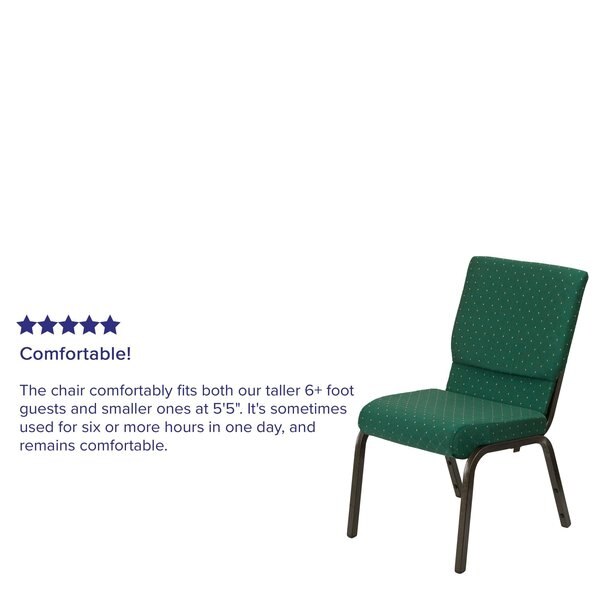 Fabric Church Chair, Green
