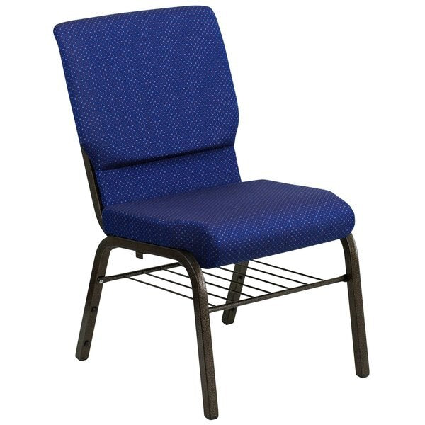 Fabric Church Chair, Blue