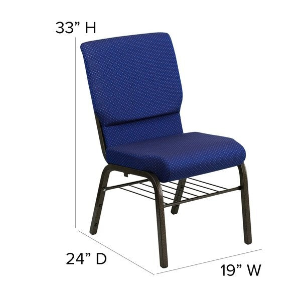 Fabric Church Chair, Blue