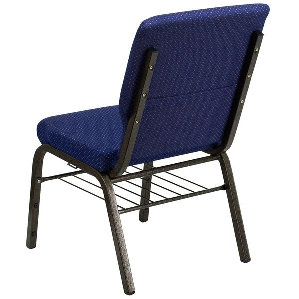 Fabric Church Chair, Blue