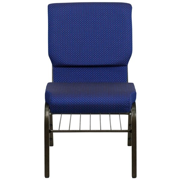 Fabric Church Chair, Blue