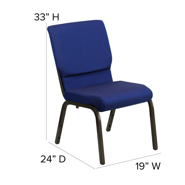 Fabric Church Chair, Blue