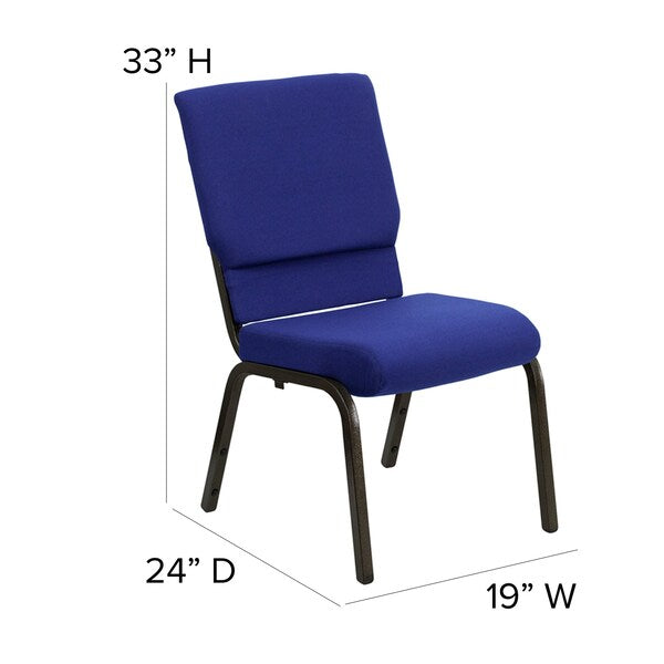 Fabric Church Chair, Blue