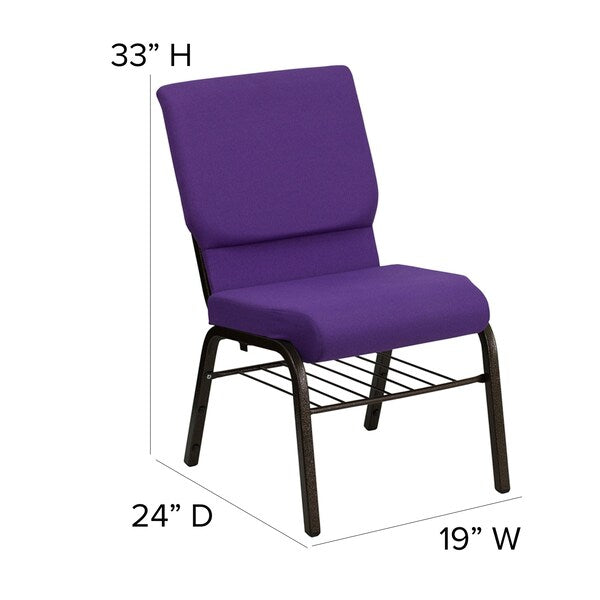 Fabric Church Chair, Purple