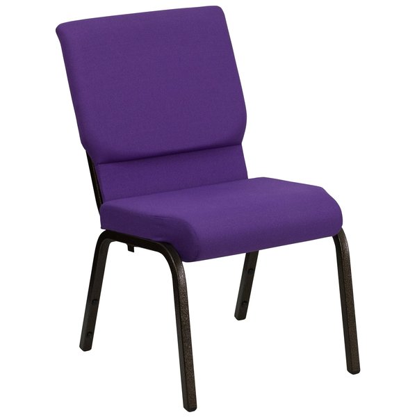 Fabric Church Chair, Stackable, Purple