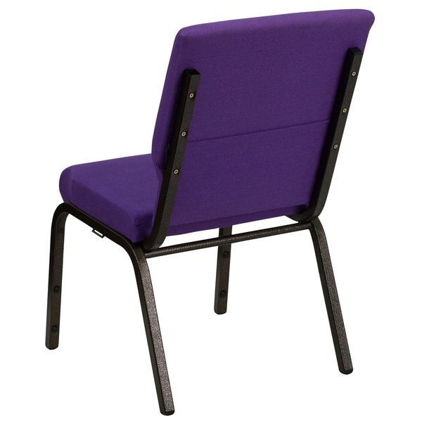 Fabric Church Chair, Stackable, Purple