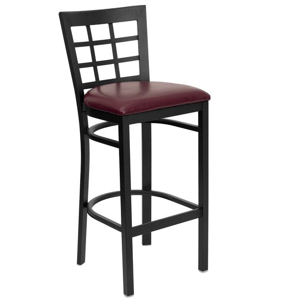Restaurant Stool, Window Back, Burg Seat