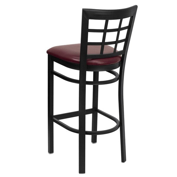 Restaurant Stool, Window Back, Burg Seat