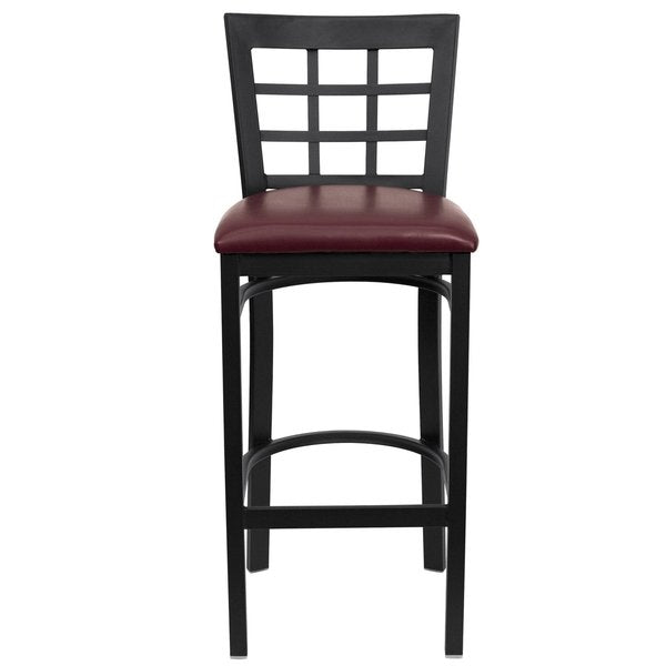 Restaurant Stool, Window Back, Burg Seat