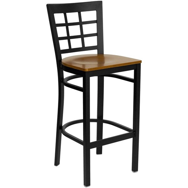 Restaurant Stool, Window Back, Cherry Sea