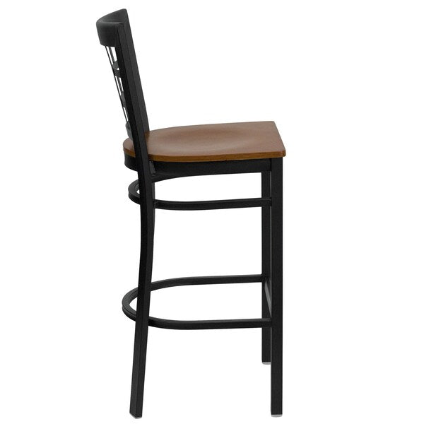 Restaurant Stool, Window Back, Cherry Sea