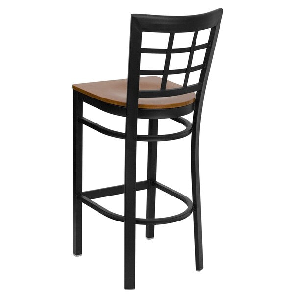 Restaurant Stool, Window Back, Cherry Sea