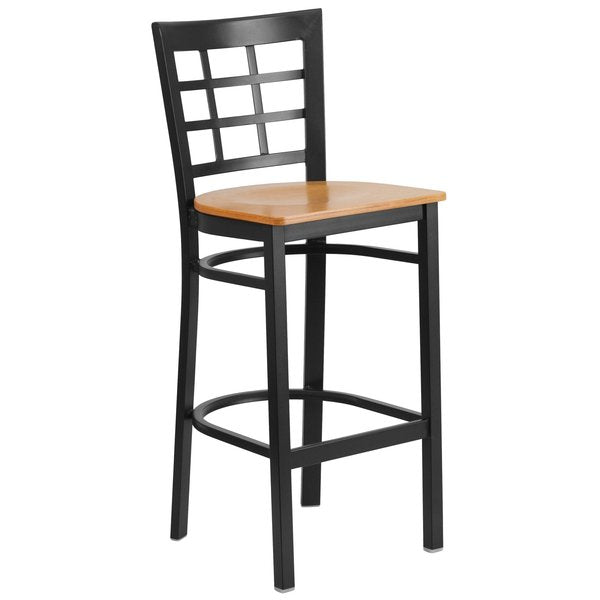 Restaurant Stool, Window Bck, Natural Sea