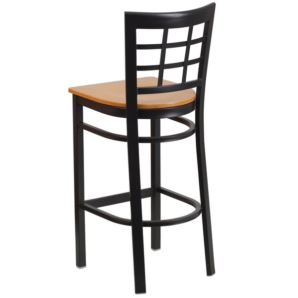 Restaurant Stool, Window Bck, Natural Sea