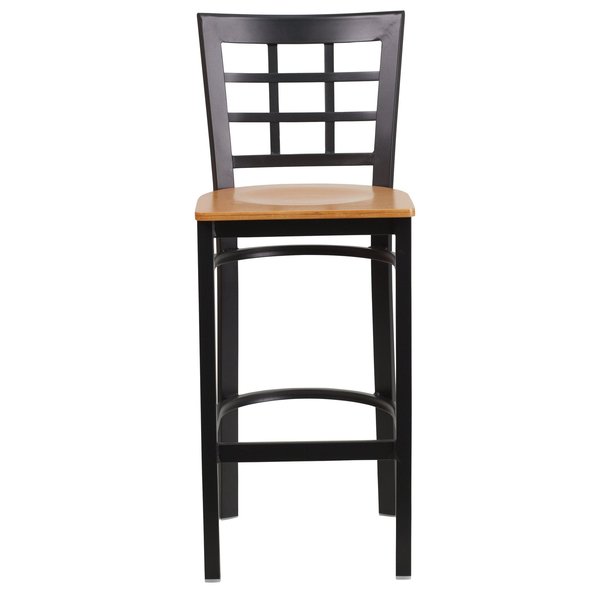 Restaurant Stool, Window Bck, Natural Sea