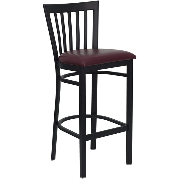 Restaurant Stool, School Back, Burg Seat