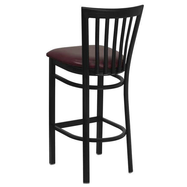 Restaurant Stool, School Back, Burg Seat