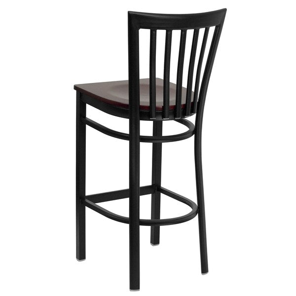 Restaurant Stool, School Back, Mah Seat