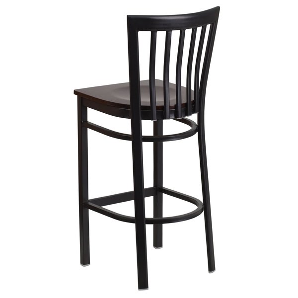 Restaurant Stool, School Back, Wal Seat
