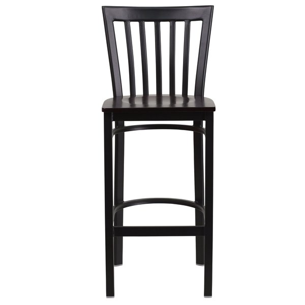 Restaurant Stool, School Back, Wal Seat