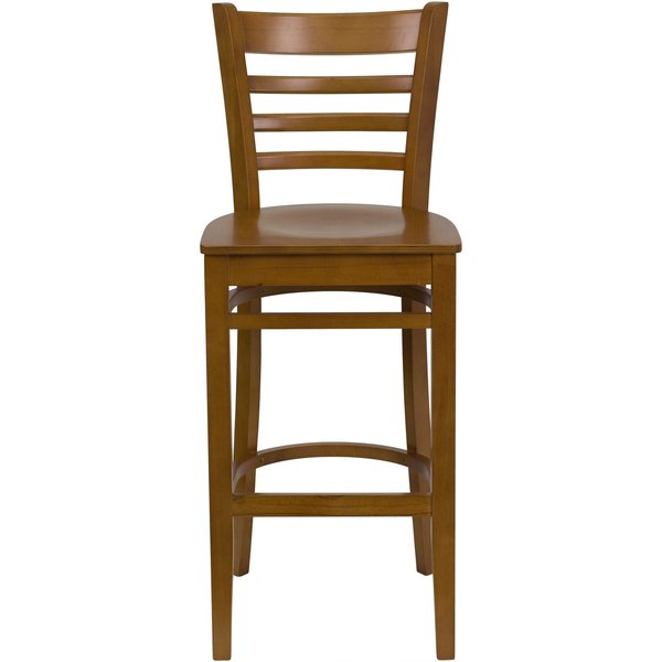 Wood Barstool, Ladder Back, Cherry Wood