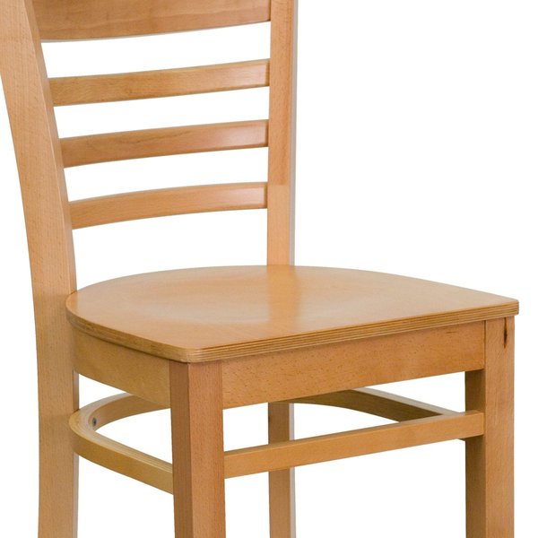 Barstool, Natural Wood, Ladder Back