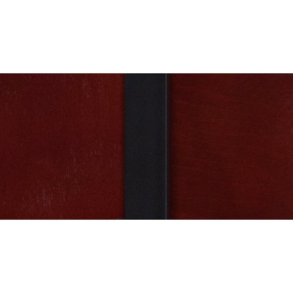Stool, 4 Sqr Back, Blk/Mahogany, Wood Seat