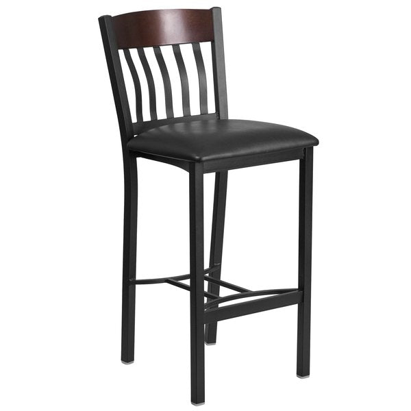 Vertical Stool, Blk/Natural, Blk Vnyl Sea