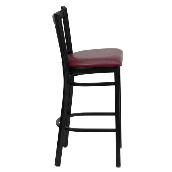 Restaurant Stool, Vertical Back, Burg Sea