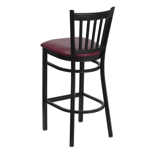 Restaurant Stool, Vertical Back, Burg Sea