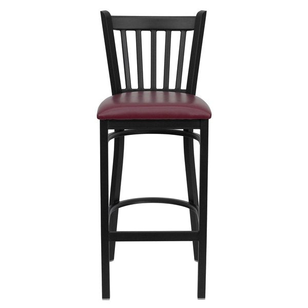 Restaurant Stool, Vertical Back, Burg Sea