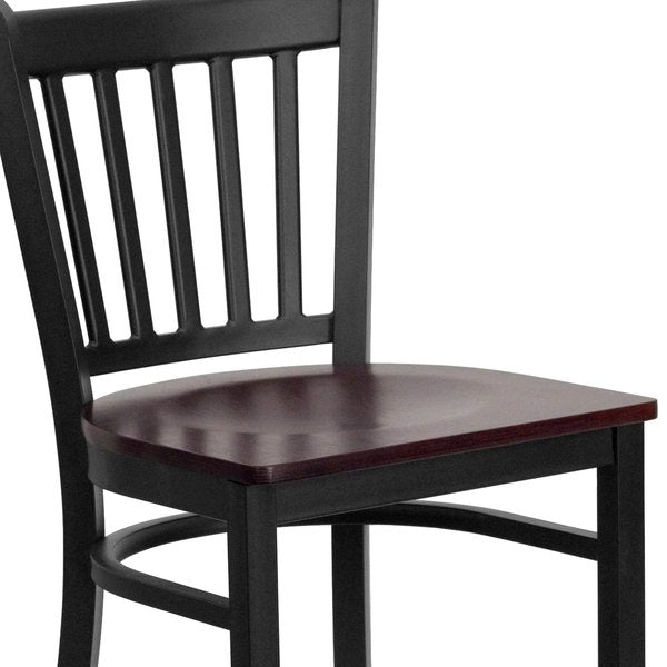 Restaurant Stool, Vertical Back, Mah Seat
