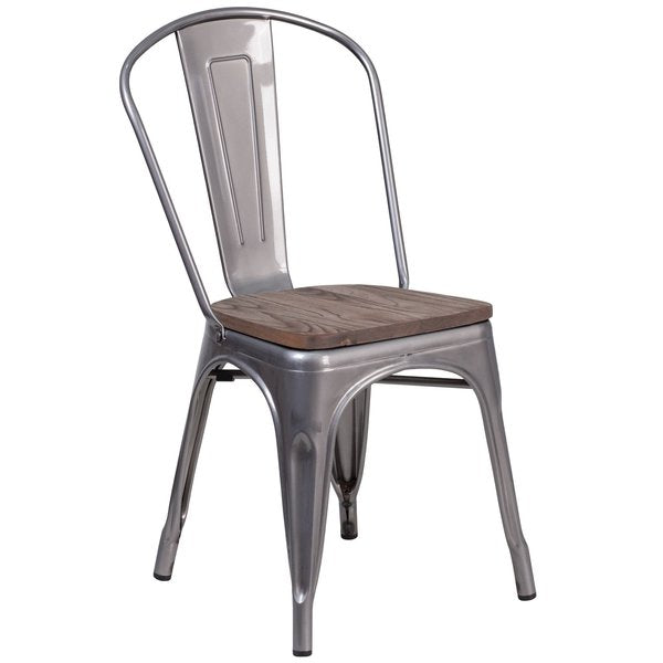 Clear Metal Stack Chair