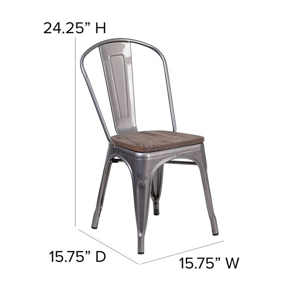 Clear Metal Stack Chair