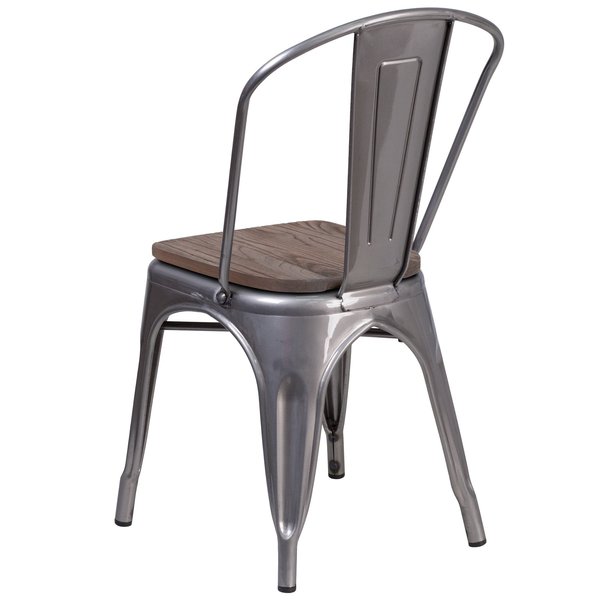 Clear Metal Stack Chair