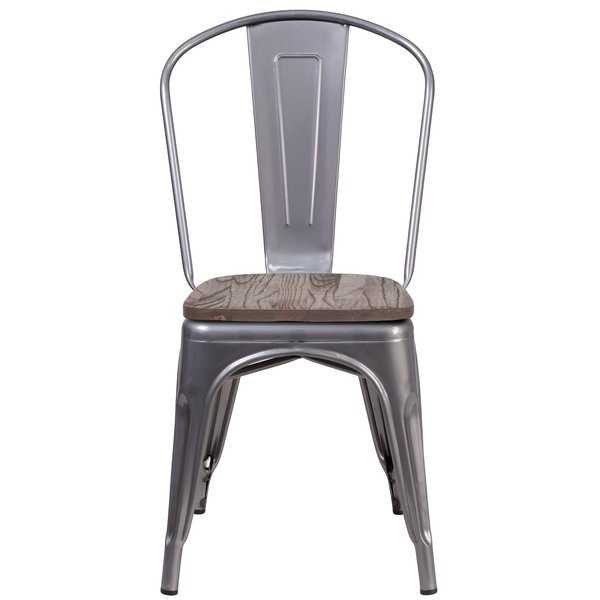 Clear Metal Stack Chair