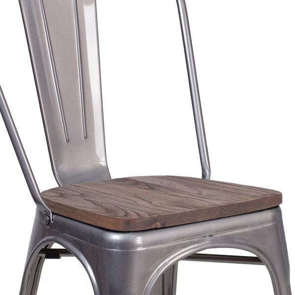 Clear Metal Stack Chair