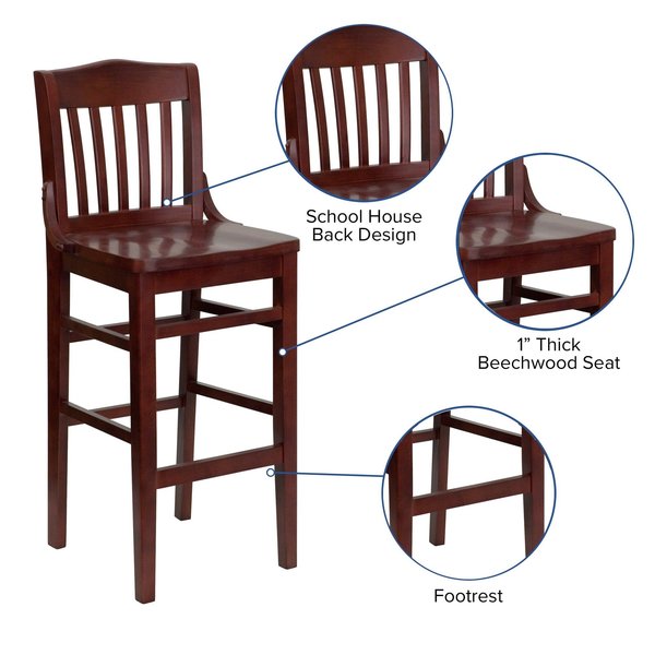 Barstool, Mahogany Wood