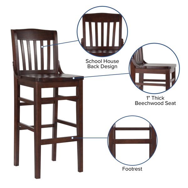 Stool, Hercules, Walnut Wood