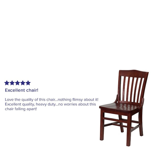 Dining Chair, School House Back, Mah Wood