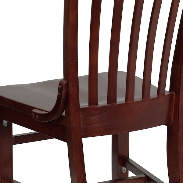 Dining Chair, School House Back, Mah Wood