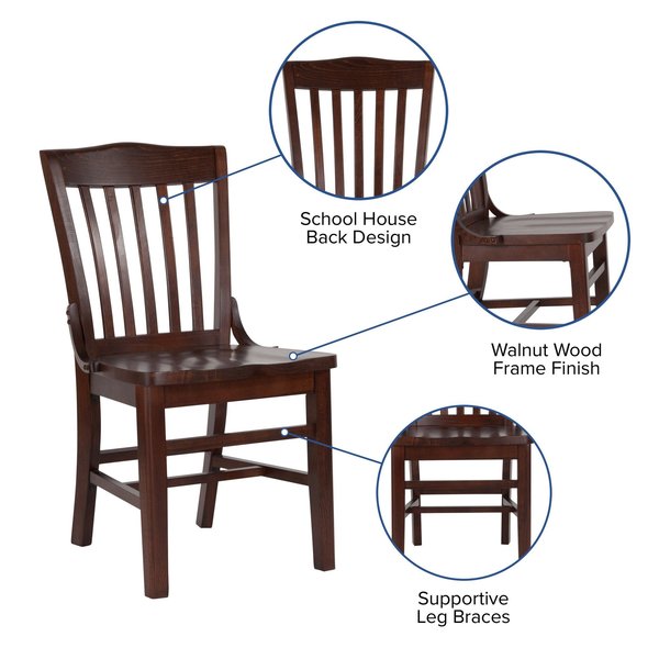 Dining Chair, Hercules, Walnut Wood