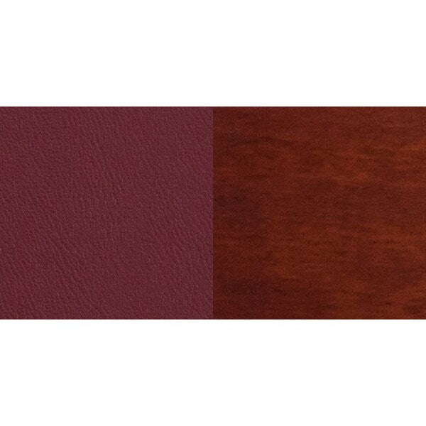 Barstool, Slat Back, Mah Wood, Burg Vinyl