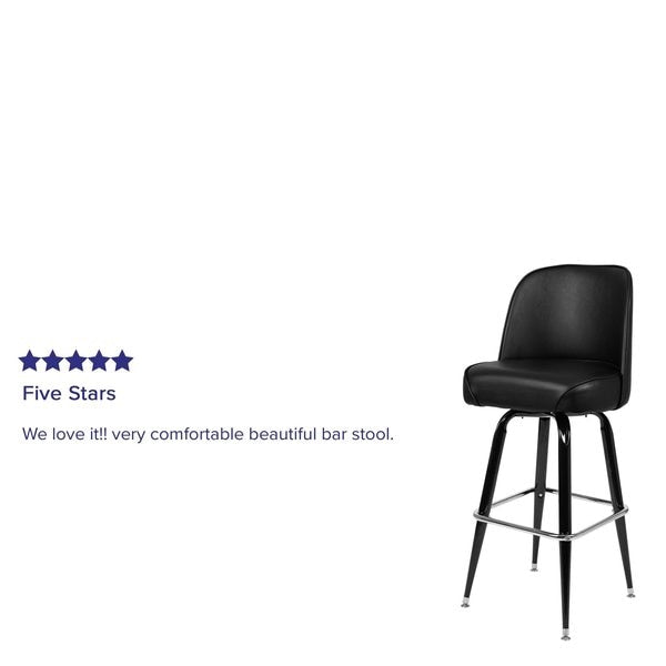 Metal Barstool w/Swivel Bucket Seat